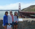 Kelly, Diane, and Katie at the Golden Gate Bridge overlook